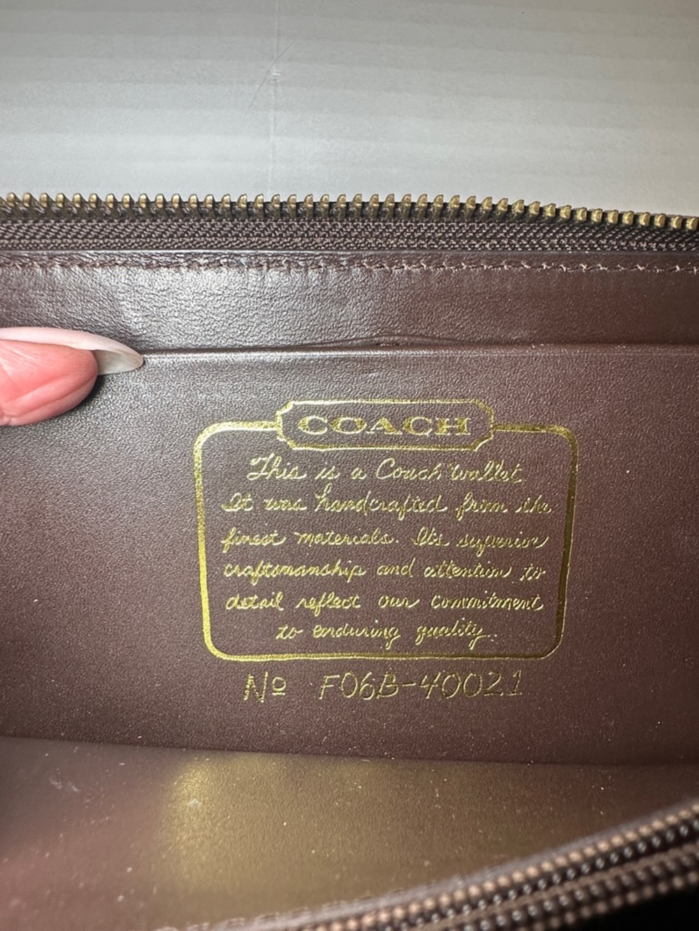 Coach Vintage Y2K Signature Zip Around Wallet Brown Khaki Tan Canvas Leather - Picture 9 of 12